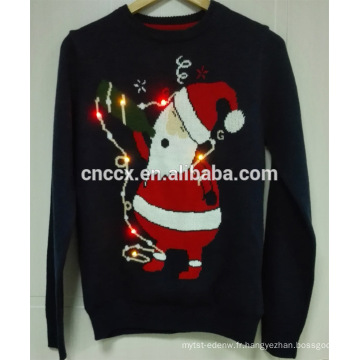 16PKCS07 2016 adultes Noël noël pull avec lumières LED